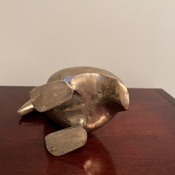 Vintage Large Brass Pelican Bird Figurine statue - Picture 5 of 8